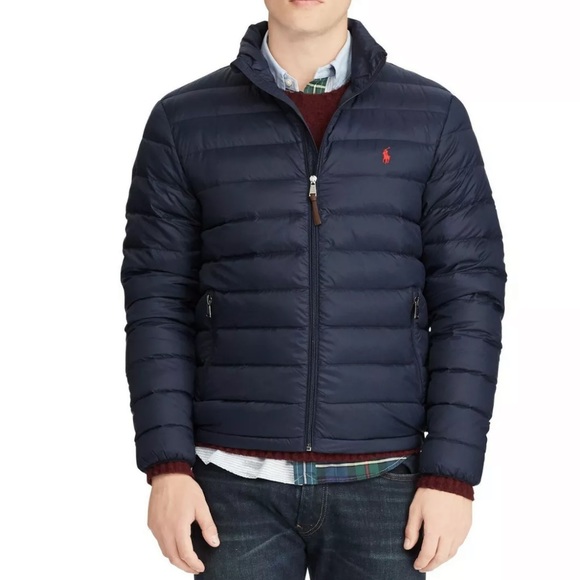 Polo Ralph Lauren Other - Polo Ralph Lauren Pony Full Zip Down Packable Jacket Men's Aviator Navy